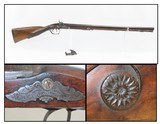 ENGRAVED and CARVED EUROPEAN Antique JAEGER Style .61 Cal. Percussion Rifle With Beautifully Carved Stag on the Underside of the Stock! - 1 of 20