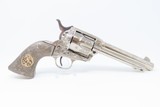 SOLID SILVER GRIPPED, ENGRAVED COLT SAA “Peacemaker” .38 SPECIAL Revolver 1st Generation Made in 1901! - 18 of 21