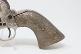 SOLID SILVER GRIPPED, ENGRAVED COLT SAA “Peacemaker” .38 SPECIAL Revolver 1st Generation Made in 1901! - 3 of 21