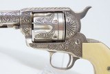 LETTERED, ENGRAVED Antique Colt Black Powder SINGLE ACTION ARMY Revolver ENGRAVED w CARVED IVORY EAGLE GRIP Made in 1876! - 5 of 20