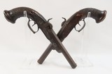 Antique FRENCH BRACE of Percussion OFFICER’S Pistols by ROGUET À ST. ETIENNE SILVER & GOLD INLAID Pair of ENGRAVED Pistols! - 21 of 25