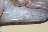 Antique FRENCH BRACE of Percussion OFFICER’S Pistols by ROGUET À ST. ETIENNE SILVER & GOLD INLAID Pair of ENGRAVED Pistols! - 22 of 25