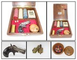 TRAVELING GAMBLER’S CASINO KIT with .41 Cal. Remington Double DERINGER 1 of 750 Kits Made with Multiple Items Included! - 1 of 21