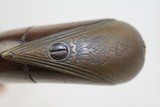 Elegant EUROPEAN Antique FLINTLOCK Belt Pistol .56 Cal Sidearm w Carved Stock & Engraved Hardware - 10 of 14