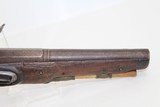 Elegant EUROPEAN Antique FLINTLOCK Belt Pistol .56 Cal Sidearm w Carved Stock & Engraved Hardware - 5 of 14