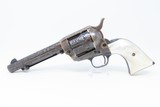 GORGEOUS Engraved Pearl Case-Colored 1st Generation COLT SAA in .38 SPL 1929 Manufacture Colt Single Action Army Showpiece! - 2 of 19
