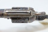 GORGEOUS Engraved Pearl Case-Colored 1st Generation COLT SAA in .38 SPL 1929 Manufacture Colt Single Action Army Showpiece! - 9 of 19