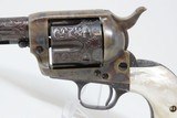 GORGEOUS Engraved Pearl Case-Colored 1st Generation COLT SAA in .38 SPL 1929 Manufacture Colt Single Action Army Showpiece! - 4 of 19