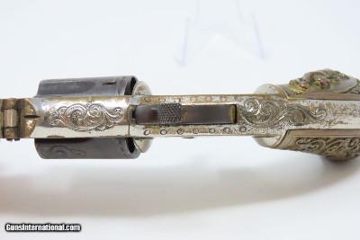 Rare Antique MARLIN No. 32 Standard 1875 REVOLVER with Lovely DeGRESS GRIPS Engraved with Custom Figured Grips in 1870s - Image 8 of 18