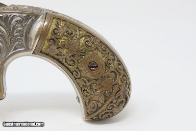 Rare Antique MARLIN No. 32 Standard 1875 REVOLVER with Lovely DeGRESS GRIPS Engraved with Custom Figured Grips in 1870s - Image 3 of 18