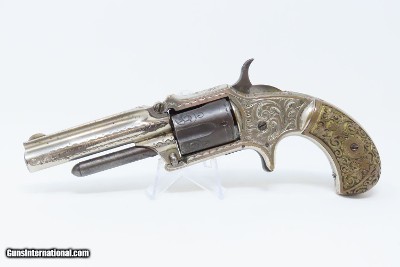Rare Antique MARLIN No. 32 Standard 1875 REVOLVER with Lovely DeGRESS GRIPS Engraved with Custom Figured Grips in 1870s - Image 2 of 18