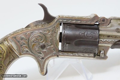 Rare Antique MARLIN No. 32 Standard 1875 REVOLVER with Lovely DeGRESS GRIPS Engraved with Custom Figured Grips in 1870s - Image 17 of 18