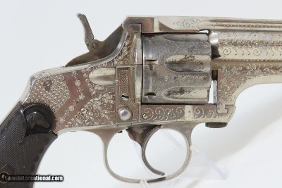 7-SHOT, ENGRAVED Antique MERWIN, HULBERT & Co. .32 S&W REVOLVER Wild West VERY FINE and FACTORY ENGRAVED Double Action Revolver! - Image 8 of 18