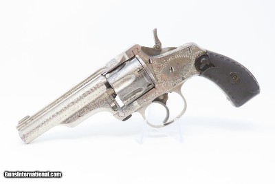 7-SHOT, ENGRAVED Antique MERWIN, HULBERT & Co. .32 S&W REVOLVER Wild West VERY FINE and FACTORY ENGRAVED Double Action Revolver! - Image 7 of 18