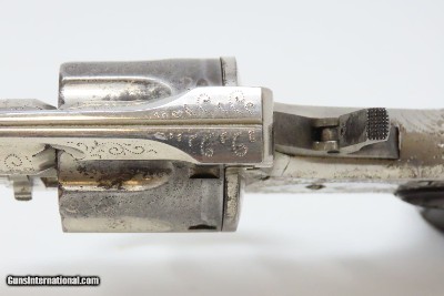7-SHOT, ENGRAVED Antique MERWIN, HULBERT & Co. .32 S&W REVOLVER Wild West VERY FINE and FACTORY ENGRAVED Double Action Revolver! - Image 5 of 18