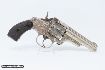 7-SHOT, ENGRAVED Antique MERWIN, HULBERT & Co. .32 S&W REVOLVER Wild West VERY FINE and FACTORY ENGRAVED Double Action Revolver! - Image 9 of 18