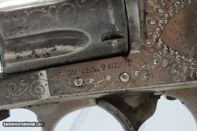 7-SHOT, ENGRAVED Antique MERWIN, HULBERT & Co. .32 S&W REVOLVER Wild West VERY FINE and FACTORY ENGRAVED Double Action Revolver! - Image 3 of 18