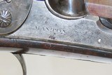ENCASED PAIR of JOHN MANTON of LONDON Antique DUELING Pistols .54 Caliber Identical, Cased, Engraved Set - 25 of 25