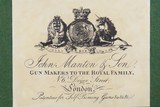 ENCASED PAIR of JOHN MANTON of LONDON Antique DUELING Pistols .54 Caliber Identical, Cased, Engraved Set - 4 of 25