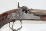 ENCASED PAIR of JOHN MANTON of LONDON Antique DUELING Pistols .54 Caliber Identical, Cased, Engraved Set - 8 of 25