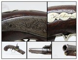 “Hutchings” Inscribed PEANUT-Sized DERINGER Pistol Antique .41 Caliber Personalized Deringer Pistol Circa the 1850s! - 1 of 16