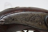 “Hutchings” Inscribed PEANUT-Sized DERINGER Pistol Antique .41 Caliber Personalized Deringer Pistol Circa the 1850s! - 6 of 16