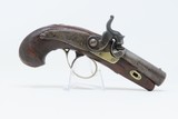 “Hutchings” Inscribed PEANUT-Sized DERINGER Pistol Antique .41 Caliber Personalized Deringer Pistol Circa the 1850s! - 2 of 16
