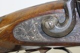 CASED & Engraved Le PAGE BROTHERS Double Barrel PERCUSSION Shotgun GOLD ACCENTED with Accessories! - 11 of 25