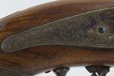 CASED Pair of ENGRAVED, DAMASCUS Belgian DUELING or TARGET Pistols Liege Proofed & Maker Marked Pistols - 9 of 25