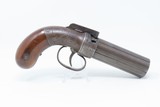 ANTIQUE PEPPERBOX Allen & Thurber WORCHESTER PERIOD Bar Hammer Revolver First American Double Action Revolving Pistol - 16 of 20