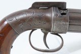 ANTIQUE PEPPERBOX Allen & Thurber WORCHESTER PERIOD Bar Hammer Revolver First American Double Action Revolving Pistol - 18 of 20