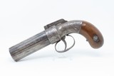 Antique ALLEN & WHEELOCK .32 Cal. POCKET SIZED Percussion PEPPERBOX Pistol Pepperbox Revolver That Enjoyed More Popularity Than Colt! - 2 of 19