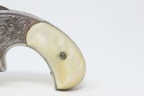 ENGRAVED, NICKEL, MOTHER of PEARL SMITH & WESSON Number 1 1/2 .32 REVOLVERGorgeous Little 1870s Hideout Gun! - 3 of 18