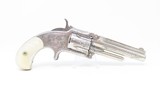 ENGRAVED, NICKEL, MOTHER of PEARL SMITH & WESSON Number 1 1/2 .32 REVOLVERGorgeous Little 1870s Hideout Gun! - 15 of 18