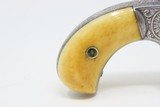 PERIOD ENGRAVED Antique SMITH & WESSON No 1 Third Issue 22 Rimfire Revolver 19th Century POCKET CARRY with IVORY GRIPS! - 15 of 17