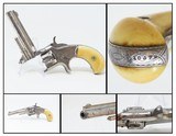 PERIOD ENGRAVED Antique SMITH & WESSON No 1 Third Issue 22 Rimfire Revolver 19th Century POCKET CARRY with IVORY GRIPS! - 1 of 17