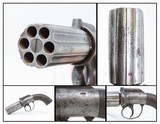 Engraved BRITISH Antique .32 Cal. BAR HAMMER Percussion PEPPERBOX Revolver 1840s 6-Shot Self Defense Revolver - 1 of 18