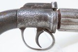 Engraved BRITISH Antique .32 Cal. BAR HAMMER Percussion PEPPERBOX Revolver 1840s 6-Shot Self Defense Revolver - 17 of 18