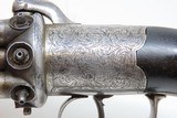 8-SHOT Engraved Antique PEPPERBOX Revolver .36 Caliber Percussion EUROPEAN 1840s 8-Shot Self Defense Revolver with EBONY GRIP! - 8 of 20