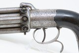 8-SHOT Engraved Antique PEPPERBOX Revolver .36 Caliber Percussion EUROPEAN 1840s 8-Shot Self Defense Revolver with EBONY GRIP! - 4 of 20