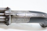 8-SHOT Engraved Antique PEPPERBOX Revolver .36 Caliber Percussion EUROPEAN 1840s 8-Shot Self Defense Revolver with EBONY GRIP! - 11 of 20
