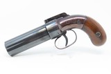 ANTIQUE Allen & Thurber WORCHESTER PERIOD Bar Hammer PEPPERBOX Revolver First American Double Action Revolving Pistol - 2 of 17