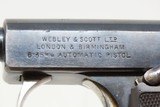Baby WEBLEY & SCOTT.25 ACP Model 1907 SEMI-AUTOMATIC Pistol C&R British With AUSTRIAN DEALER CASE & GERMAN MANUAL! - 16 of 23