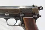 WORLD WAR 2 NAZI German FABRIQUE NATIONALE Model 1935 Browning Hi Power C&R Made in Occupied Belgium Circa 1944 - 4 of 19