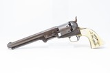 EARLY PRODUCTION COLT Model 1851 NAVY .36 Caliber PERCUSSION Revolver With Carved ANTIQUE IVORY GRIPS! - 6 of 25