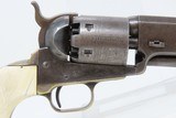 EARLY PRODUCTION COLT Model 1851 NAVY .36 Caliber PERCUSSION Revolver With Carved ANTIQUE IVORY GRIPS! - 25 of 25