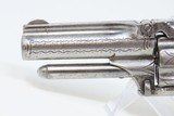 RARE SHORT BARRELED Antique SMITH & WESSON 1 1/2 2nd Issue Engraved REVOLVERScarce IVORY GRIPPED Spur Trigger That is 1 of Less Than 1000! - 5 of 19