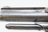 RARE SHORT BARRELED Antique SMITH & WESSON 1 1/2 2nd Issue Engraved REVOLVERScarce IVORY GRIPPED Spur Trigger That is 1 of Less Than 1000! - 6 of 19