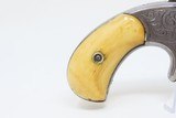 RARE SHORT BARRELED Antique SMITH & WESSON 1 1/2 2nd Issue Engraved REVOLVERScarce IVORY GRIPPED Spur Trigger That is 1 of Less Than 1000! - 17 of 19