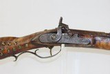 SHORT, NATIVE AMERICAN-esque LONG RIFLE with BRASS TACKS & PATCH BOX Native American Trade Gun! - 4 of 16